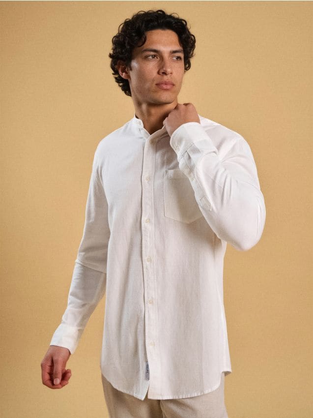 Sinsay - Cămașă din viscoză - alb