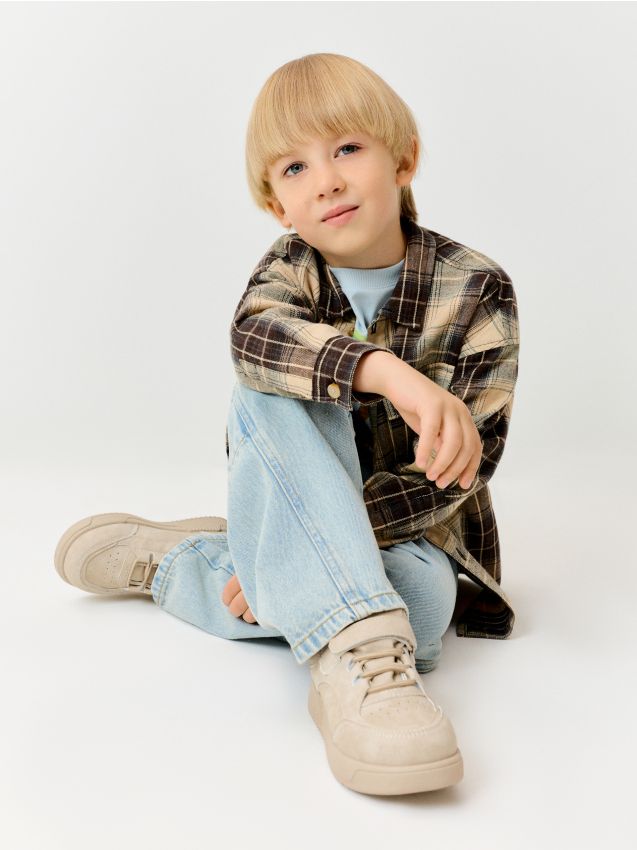 Sinsay - Sneakers cu talpă din piele - bej