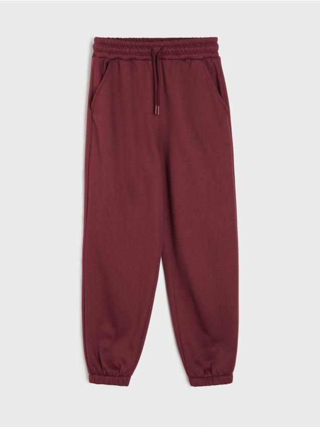 Sinsay - Pantaloni de trening tip jogger - bordo