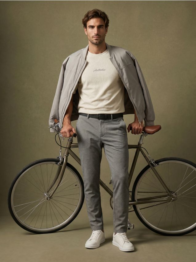 Sinsay - Tricou cu mânecă scurtă herringbone și broderie - crem