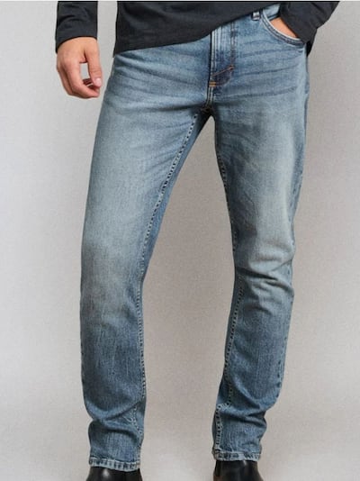 Slim fit kavbojke z učinkom pranja