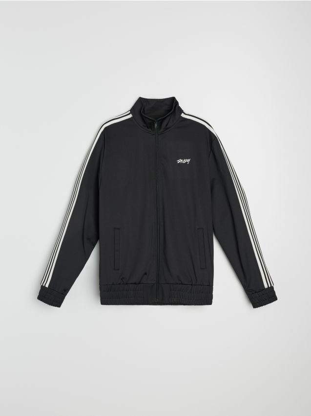 Sinsay - Bluză sport bomber cu fermoar - negru