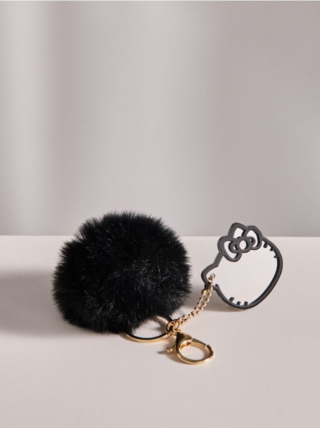 Sinsay - Breloc cu pompon și oglindă Hello Kitty - negru