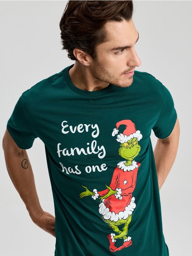 Sinsay - Pamučna Majica S Natpisom Grinch
