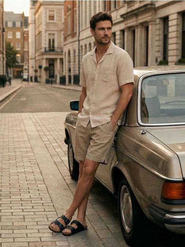 Sinsay - Cămașă cu adaos de in - bej