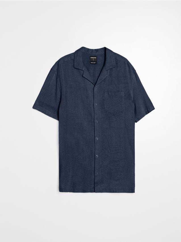 Sinsay - Koszula z domieszką lnu - szary