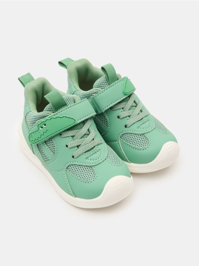 Sinsay - Sneakers cu talpă din piele - verde-deschis