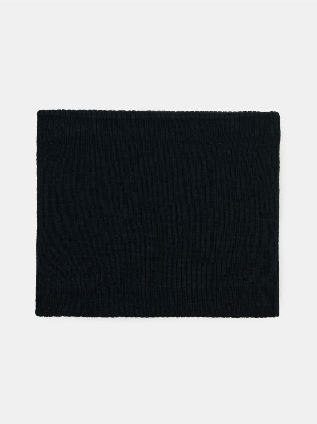 Sinsay - Eșarfă circulară din tricot striat - negru