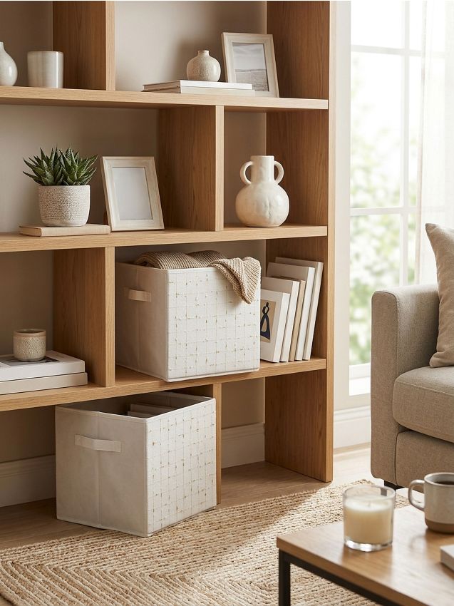 Sinsay - Cutie pliabilă pentru depozitare cu mânere - alb