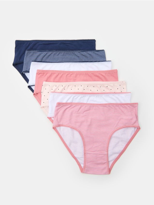 Sinsay - Bawełniane majtki 7 pack - wielobarwny