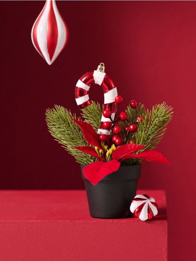 Sinsay - Ozdobná umelá rastlina - červená