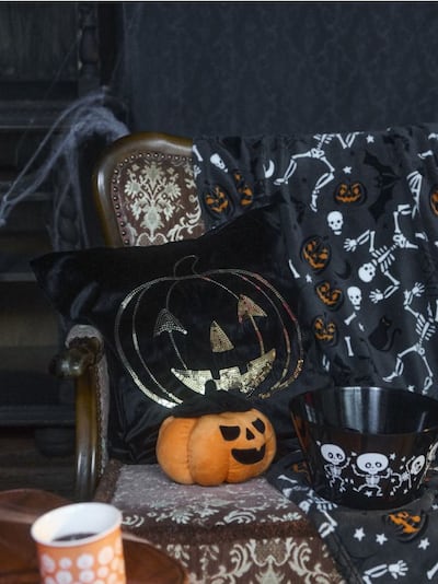 Kissenbezug mit Herbst Kürbis Muster