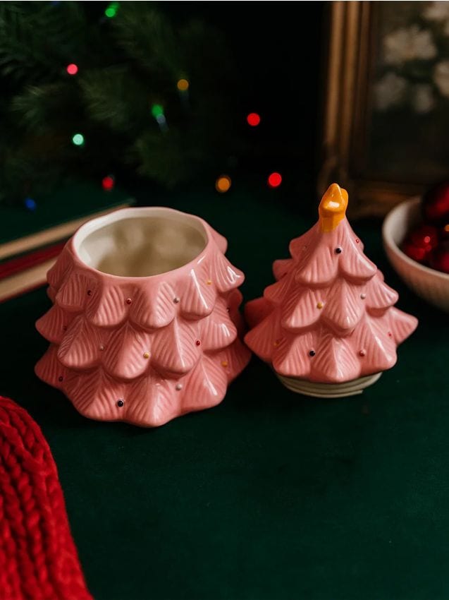 Sinsay - Nádoba na potraviny v tvare vianočného stromčeka - pastelová ružová