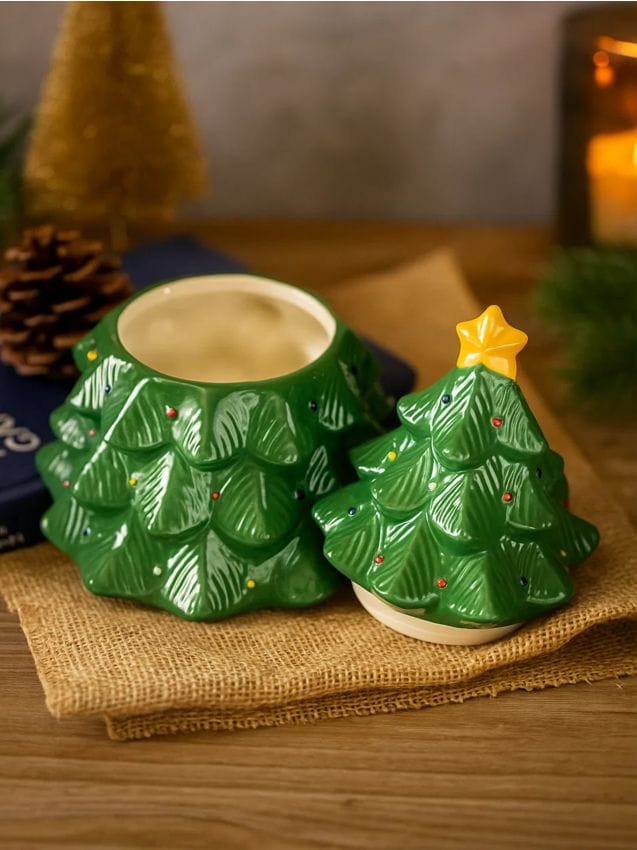 Sinsay - Nádoba na potraviny v tvare vianočného stromčeka - zelená