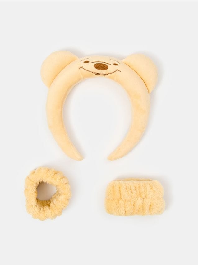 Sinsay - Bentiță și manșete cosmetice Winnie the Pooh - galben-deschis