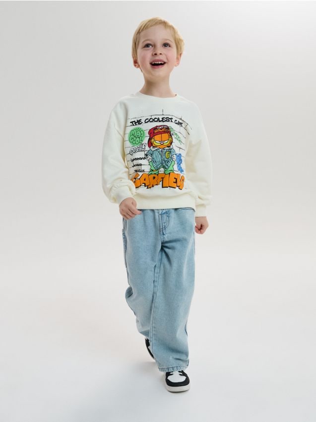 Sinsay - Hanorac crewneck Garfield - crem