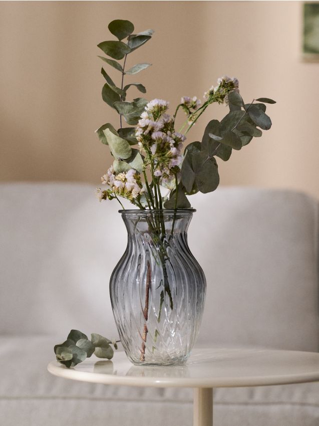 Sinsay - Vază din sticlă cu efect ombre - gri deschis