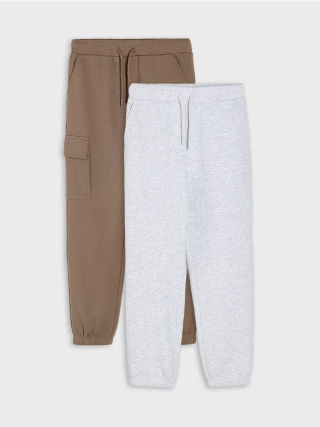 Sinsay - Pantaloni de trening cargo jogger 2 pack - mid blue