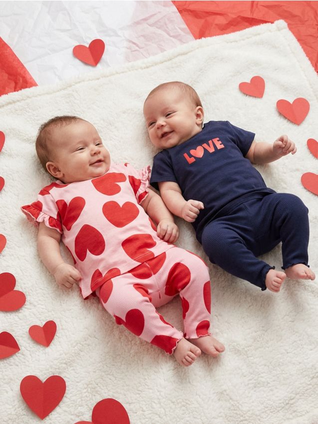 Sinsay - Set 2 colanți din bumbac - roz-pastel