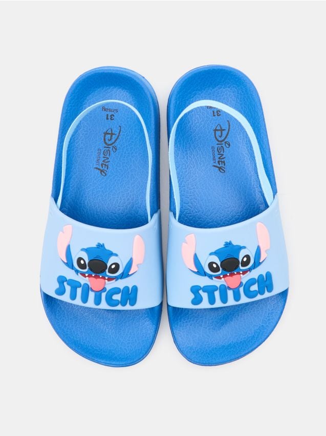 Sinsay - Papuci cu bandă elastică Stitch - albastru