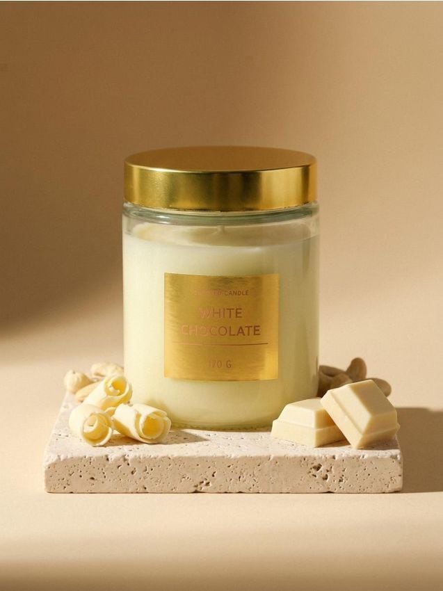 Sinsay - Lumânare parfumată White Chocolate - alb