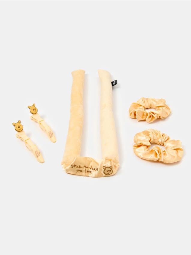 Sinsay - Set pentru ondularea părului fără căldură 5 pack Winnie The Pooh - galben-deschis