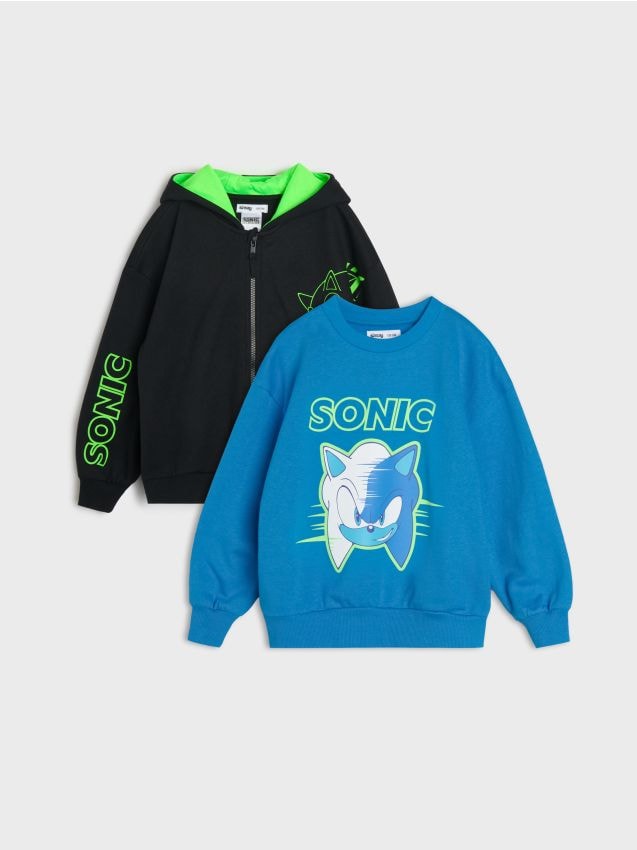 Sinsay - Hanorace cu culori contrastante 2-pack Sonic the Hedgehog - multicolor