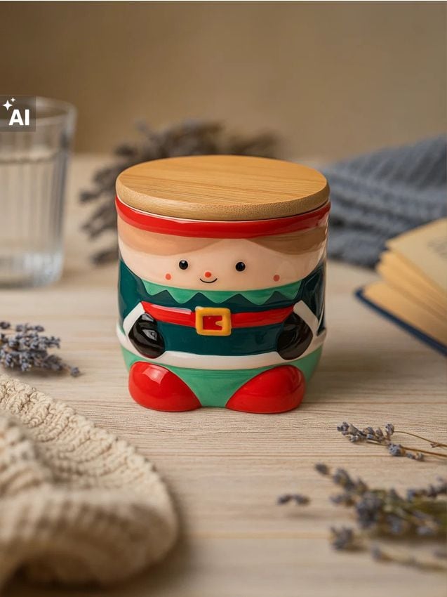 Sinsay - Recipient alimentar de Crăciun cu capac - multicolor