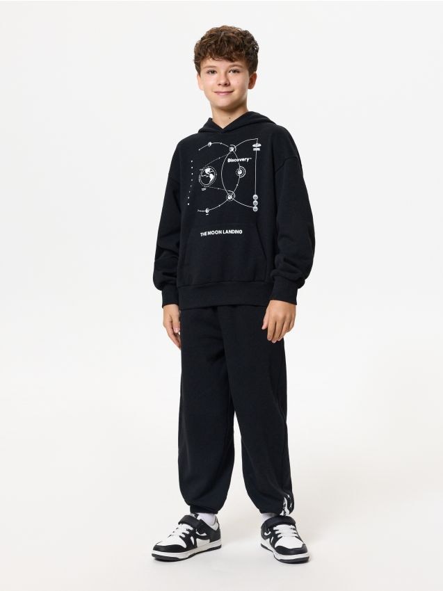 Pantaloni jogger oversize Discovery - nero