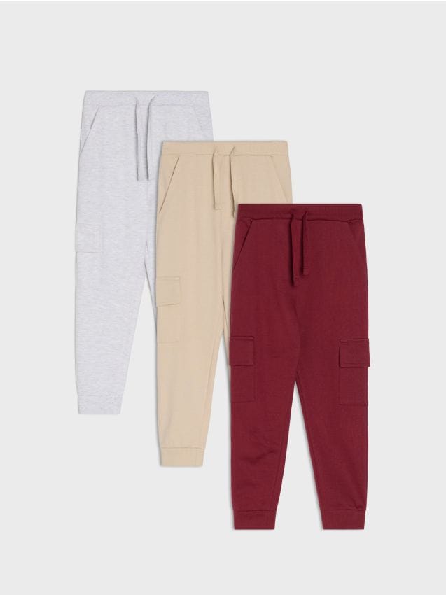 Sinsay - Nohavice 3 balenie - svetlošedá