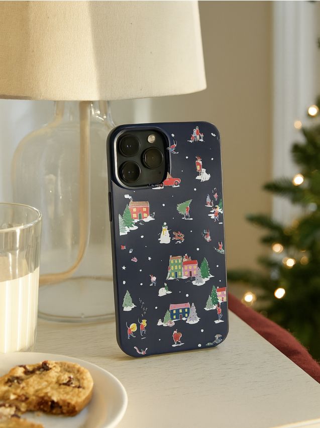 Sinsay - Kryt na iPhone 13/14 s vianočným motívom - čierna