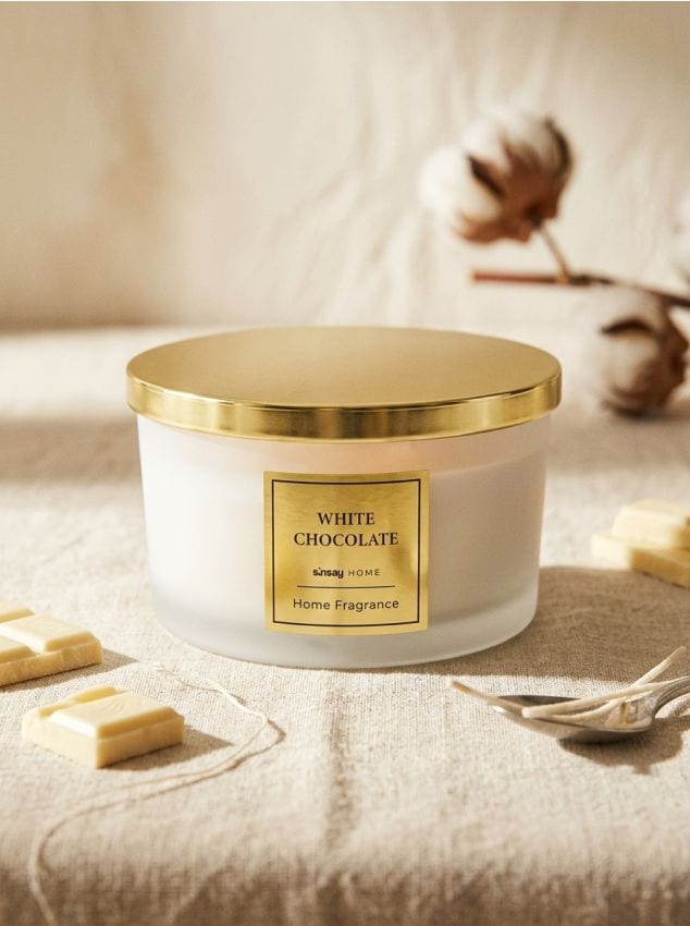 Sinsay - Lumânare parfumată White Chocolate - alb