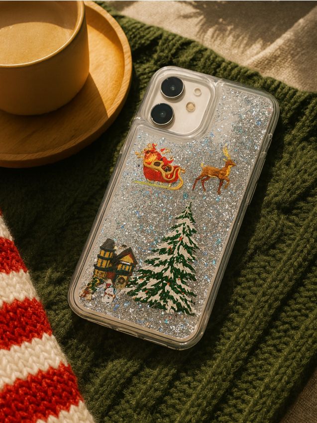 Sinsay - Kryt na iPhone 13/14 s vianočným motívom - viacfarebná