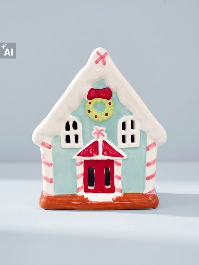 Sinsay - Suport de Crăciun pentru lumânare tip tealight în formă de căsuță - multicolor
