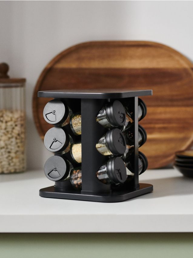 Sinsay - Nádobky na koreniny so stojanom - čierna