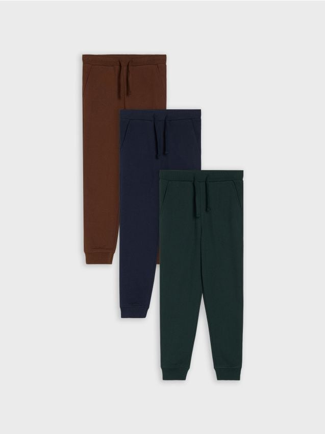 Sinsay - Pantaloni 3 bucăți - verde-maroniu