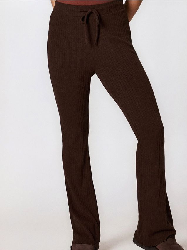 Sinsay - Zvonové nohavice - tmavohnedá