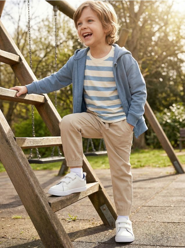 Sinsay - Teniși cu talpă din piele - alb