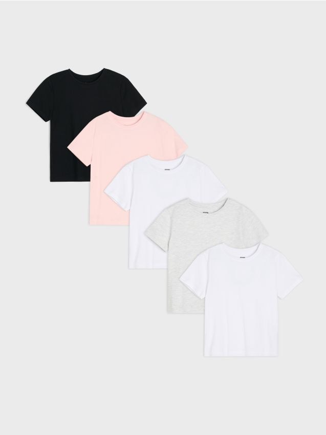 Sinsay - Tricouri din bumbac 5 pack - multicolor