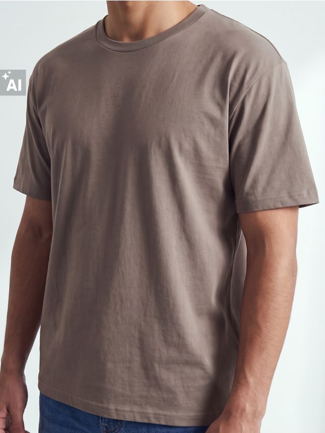 Sinsay - Tricou din bumbac comfort - cafeniu