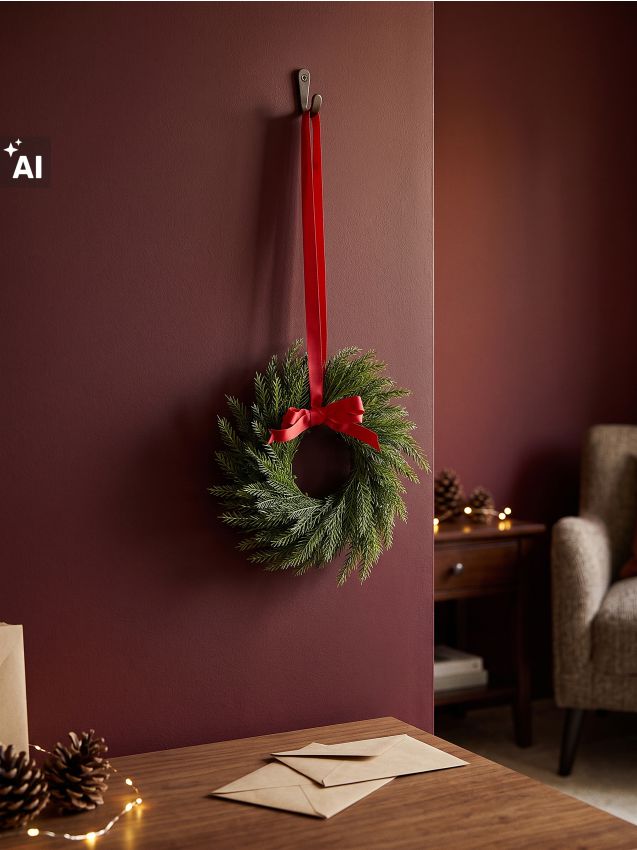 Sinsay - Coroniță decorativă de Crăciun cu fundă - verde