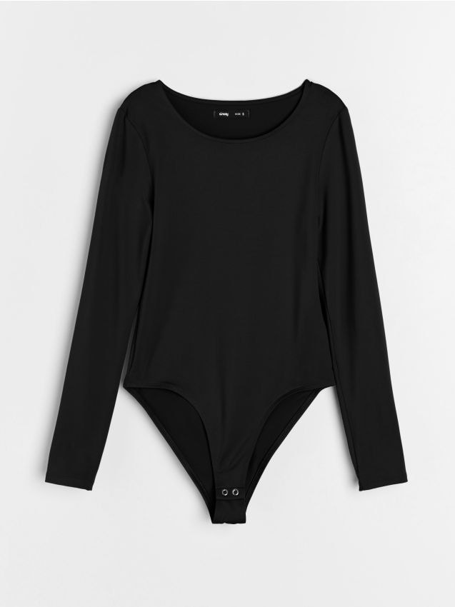 Sinsay - Body s dlhými rukávmi - čierna