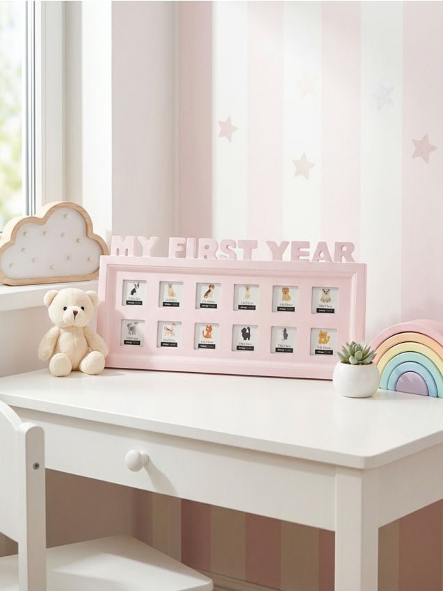 Sinsay - Ramă foto My first year - roz-pastel