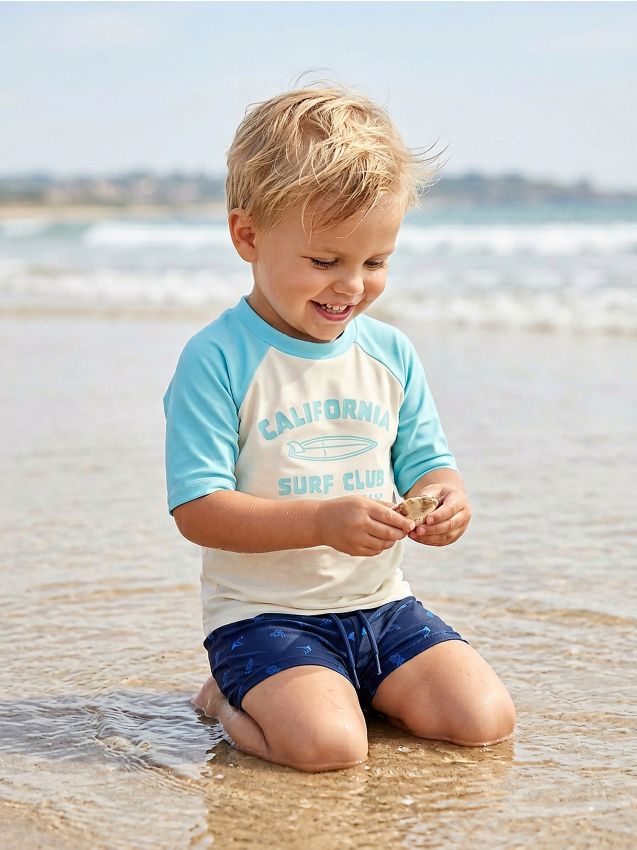 Sinsay - Slip de baie cu motiv de surfer - bleumarin