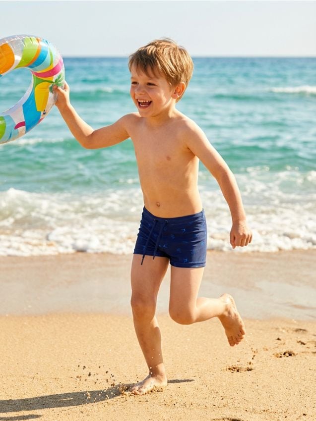 Sinsay - Slip de baie cu motiv de surfer - bleumarin