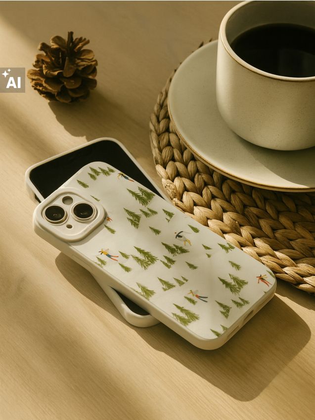 Sinsay - Husă cu tematică de iarnă pentru iPhone 15, 15 Pro, 16 Pro - multicolor