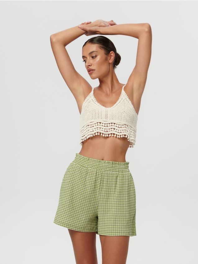 Sinsay - Pantaloni scurți cu model - multicolor