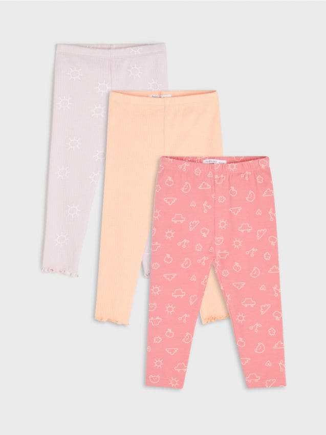 Leggings with ruffles Color aurora pink - SINSAY - ZE244-35X