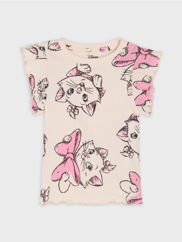 Sinsay - Tričko The Aristocats - krémová