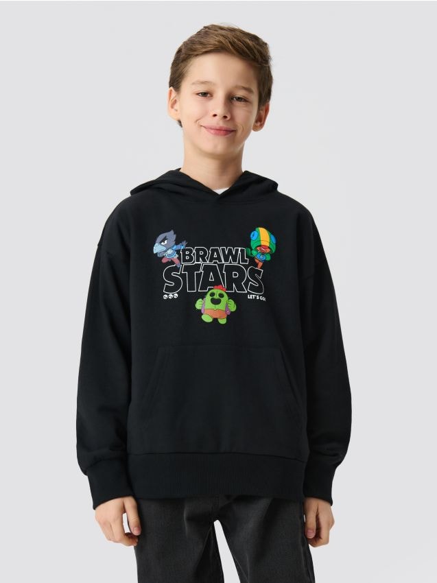 Sinsay - Hanorac cu imprimeu Brawl Stars - negru